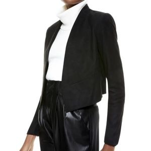 Alice + Olivia Harvey Suede Jacket size XS Black NWT brand new!